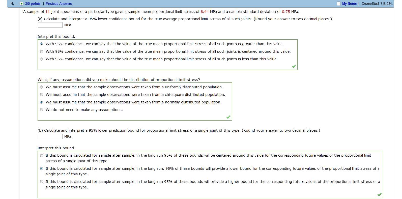 Solved A Sample Of 11 Joint Specimens Of A Particular Type | Chegg.com