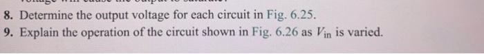 Solved 8. Determine the output voltage for each circuit in | Chegg.com