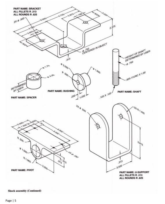 Solved INSTRUCTION • Create the components for the assembly. | Chegg.com