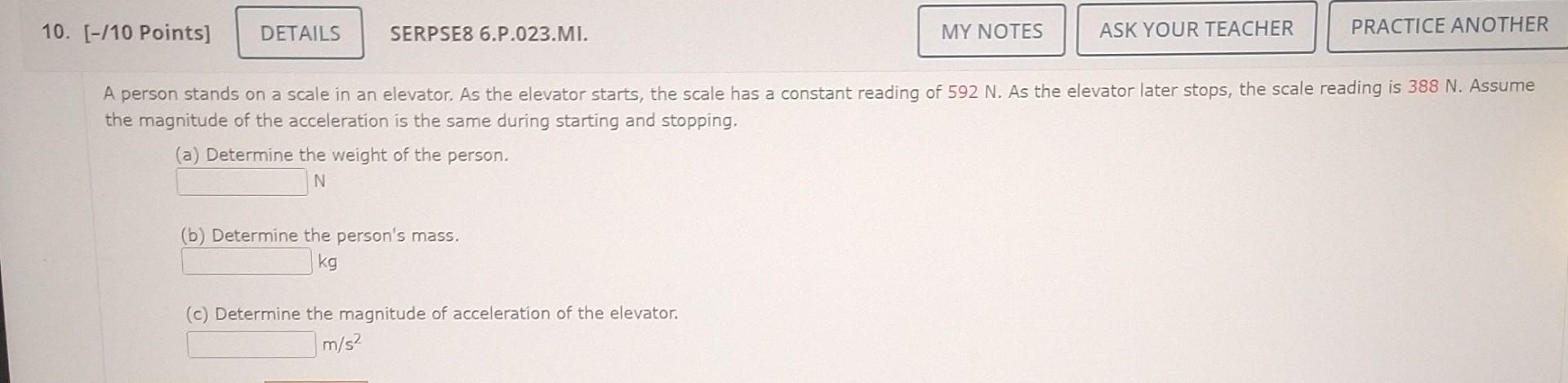 Solved A Person Stands On A Scale In An Elevator. As The | Chegg.com