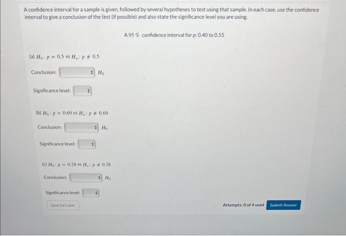 Solved A confidence interval for a sample is given, followed | Chegg.com
