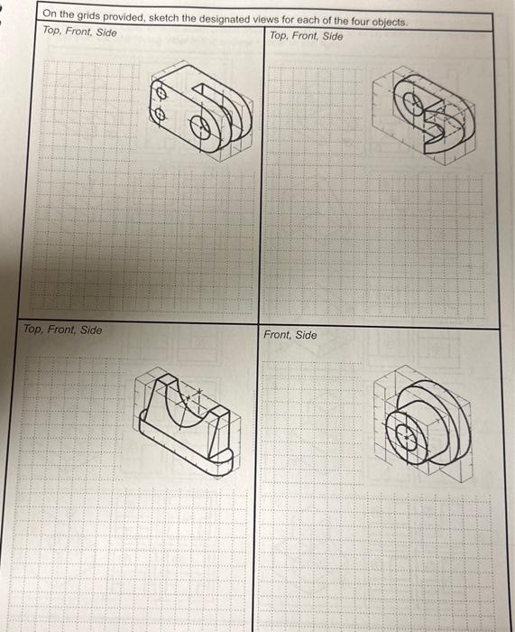 Solved please sketch all four objects | Chegg.com