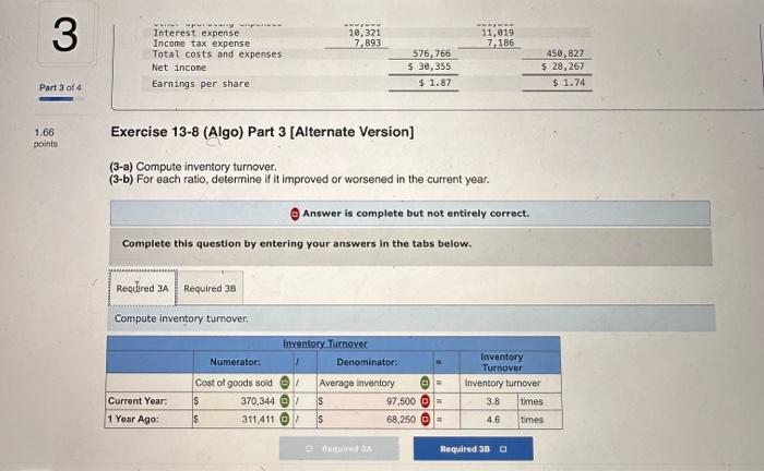 Solved Required information Exercise 13-8 (Algo) Analyzing | Chegg.com