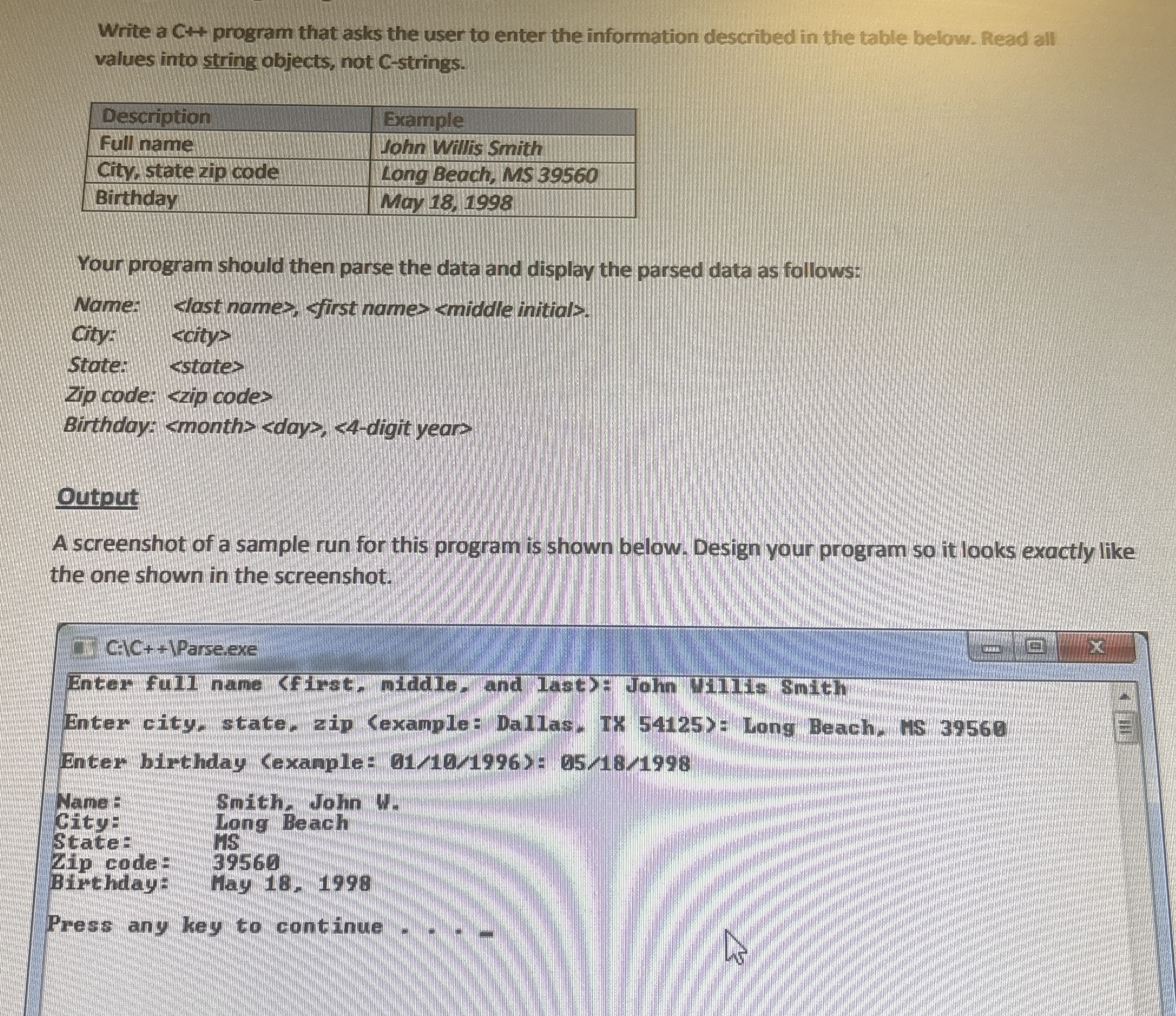 Solved Write a C++ ﻿program that asks the user to enter the | Chegg.com