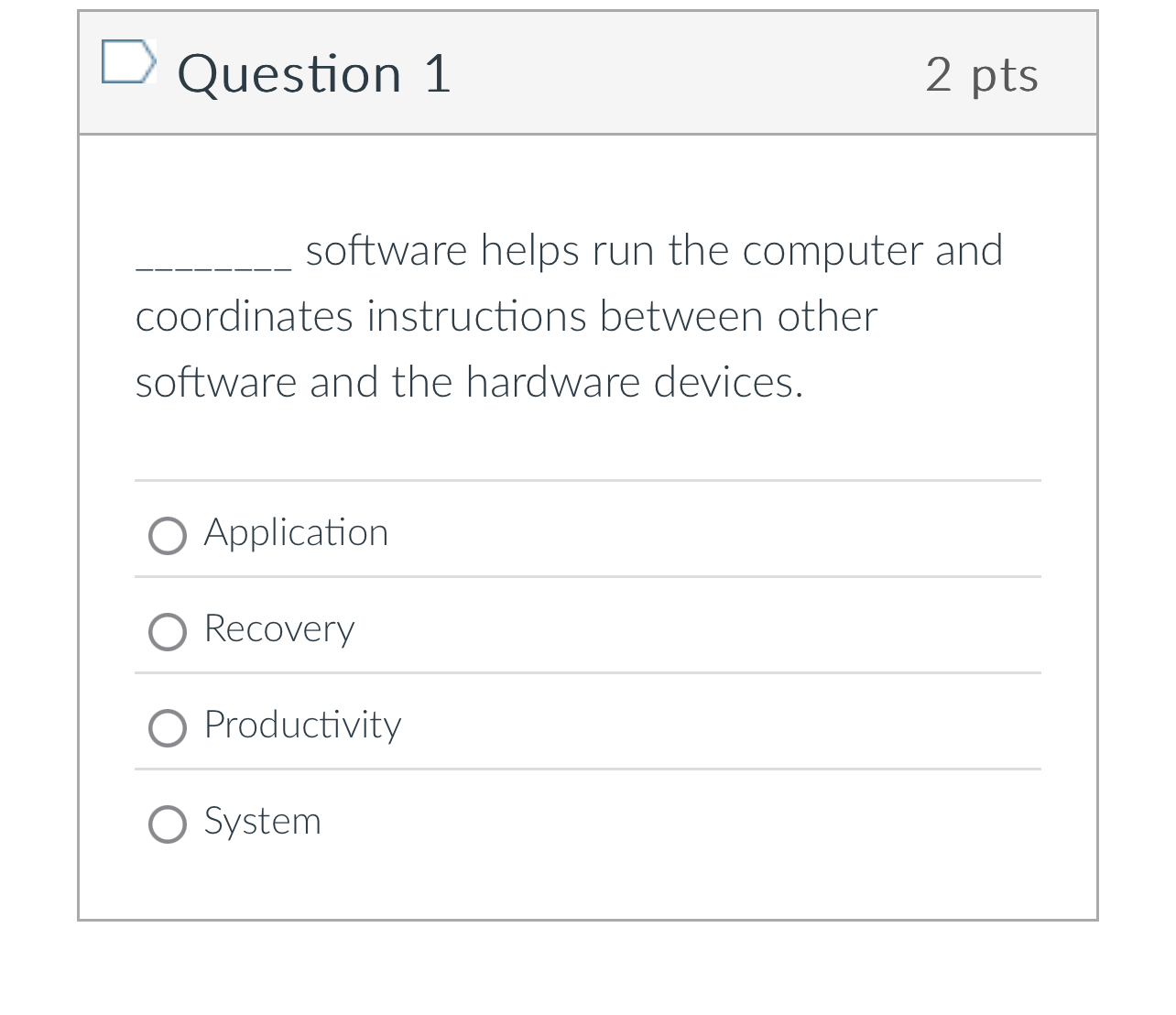Solved Question 12 ﻿ptssoftware helps run the computer | Chegg.com