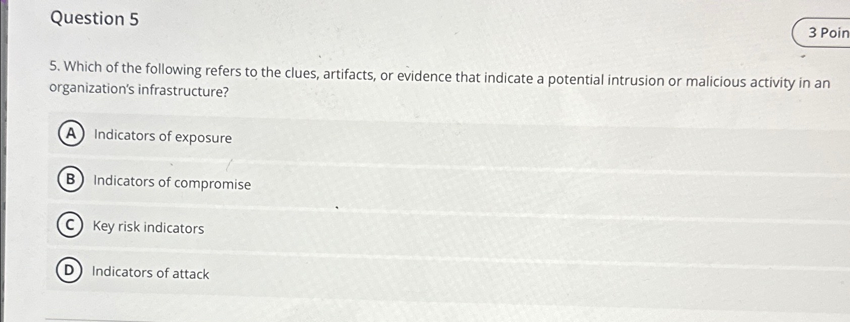 Solved Question 53 ﻿Poin5. ﻿Which of the following refers to | Chegg.com