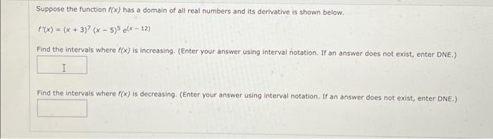 Solved Suppose the function f(x) has a domain of all real | Chegg.com