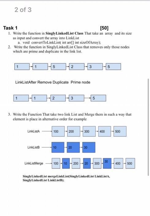 Solved 2 of 3 Task 1 [50] 1. Write the function in | Chegg.com