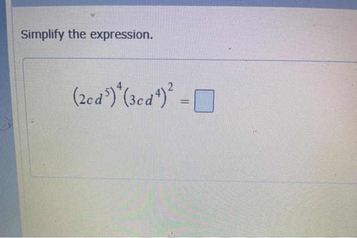 Solved Simplify the expression. Write the answer in exponent | Chegg.com