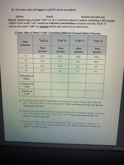 pre lab assignment #1 osmosis and tonicity practice problems