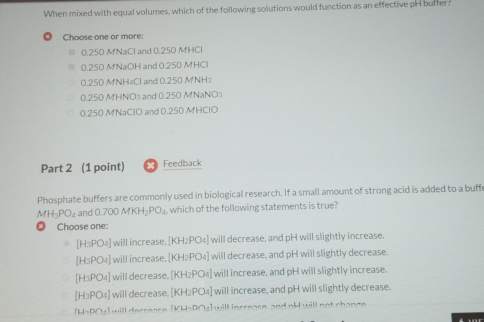 Solved When Mixed With Equal Volumes, Which Of The Following | Chegg.com