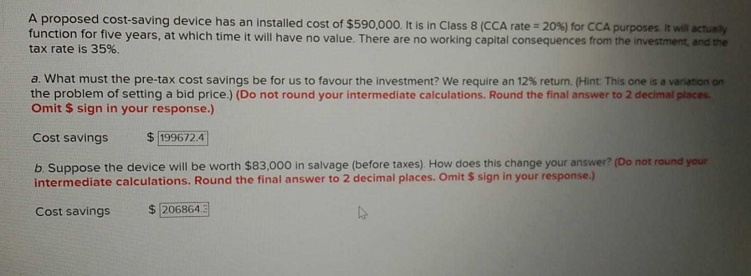 Solved A Proposed Cost saving Device Has An Installed Cost Chegg Solved a proposed cost saving device has an installed cost chegg