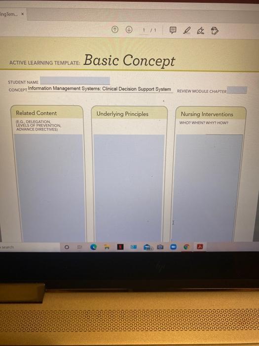 Solved ing Tem... * 1 / 1 Basic Concept ACTIVE LEARNING | Chegg.com