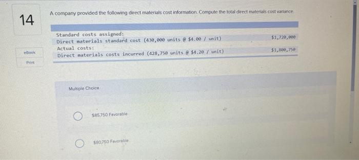 Solved A company provided the following direct materials | Chegg.com