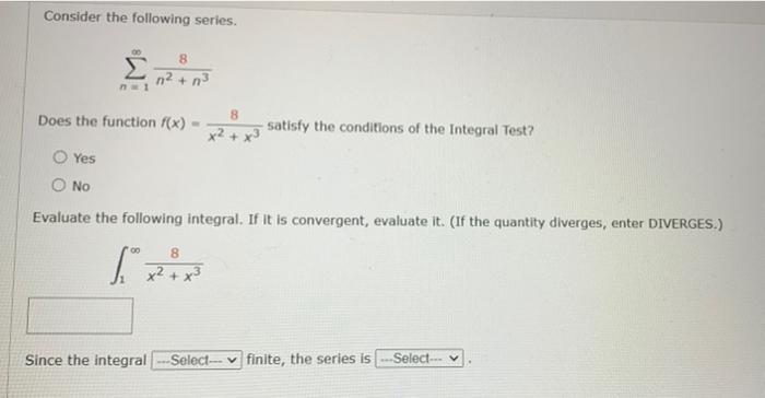 Solved Consider The Following Series Σ 8 N2 N3 Does The