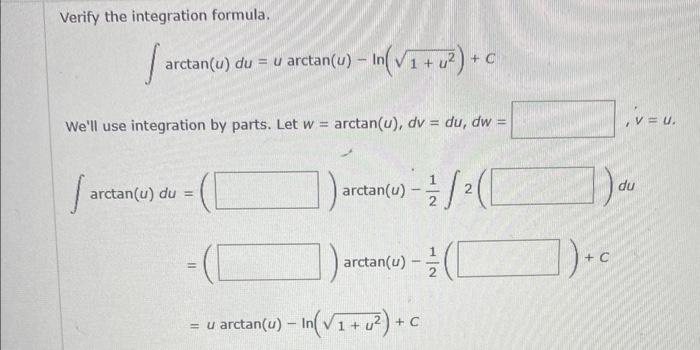 Solved Verify the integration formula. | Chegg.com