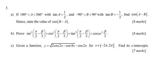 Solved 3. a) If 180∘ | Chegg.com