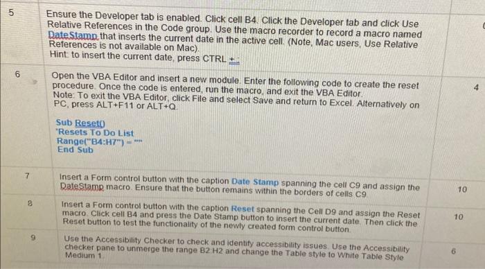 5 Ensure the Developer tab is enabled. Click cell B4. | Chegg.com