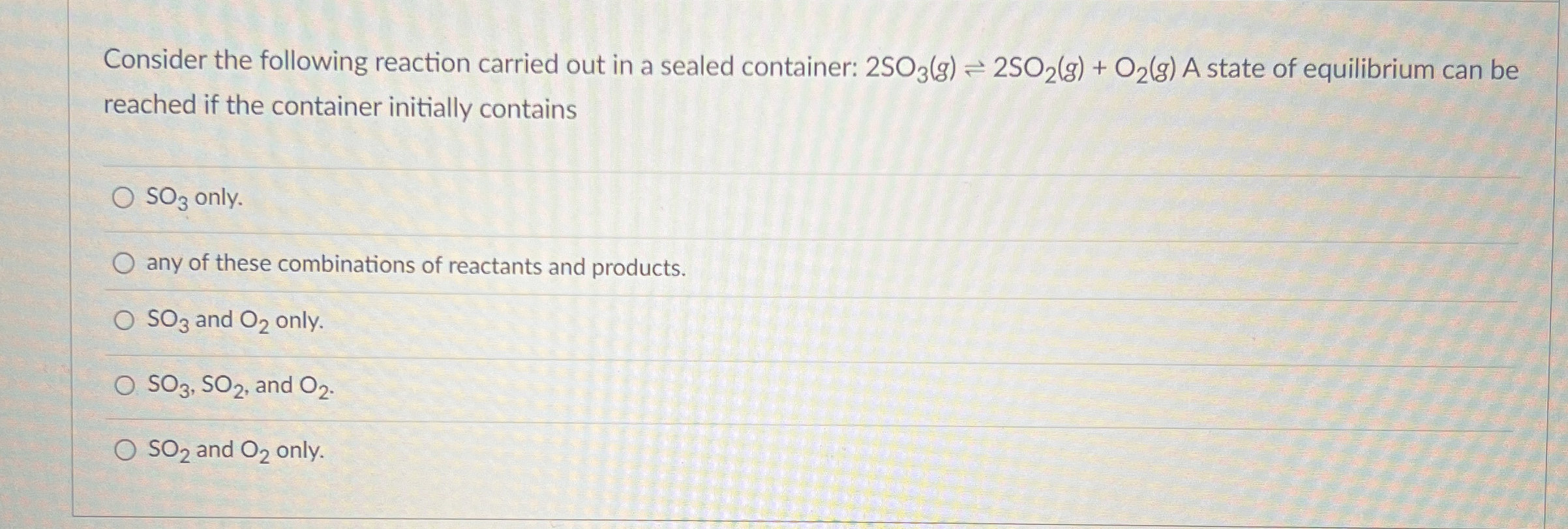 Solved Consider the following reaction carried out in a | Chegg.com