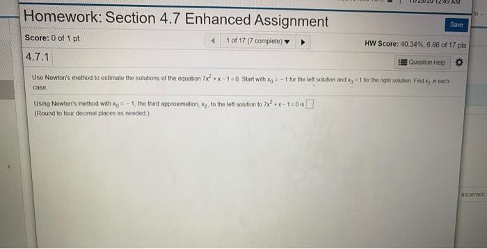 Solved Homework: Section 4.6 Enhanced Assignment Score: 0 Of | Chegg.com