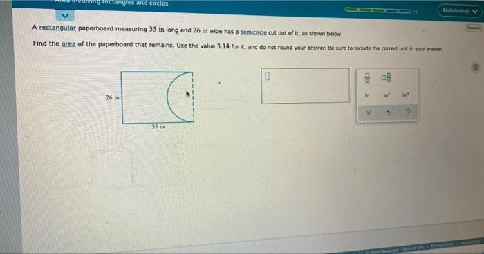 Solved Tectangles and circles A rectangular paperboard | Chegg.com