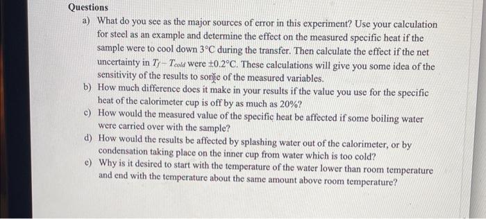 sources of error in cantilever experiment