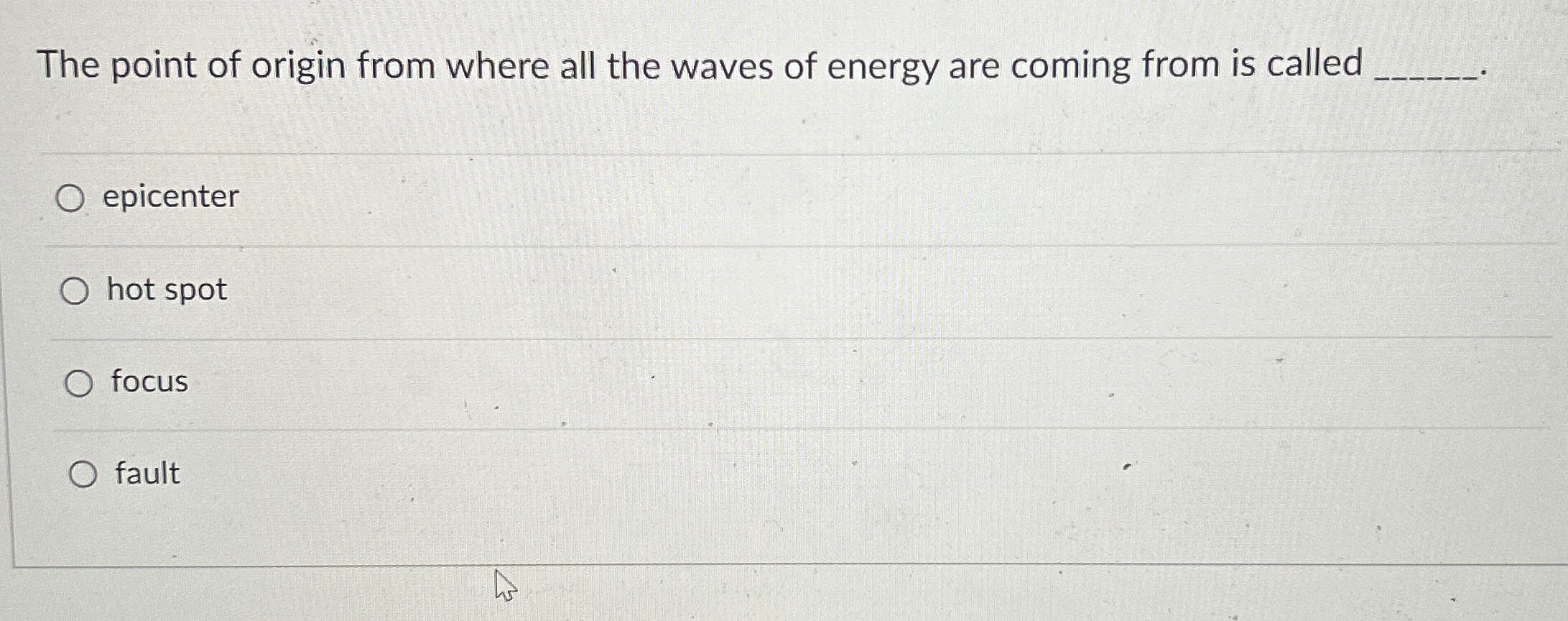 Solved The point of origin from where all the waves of | Chegg.com