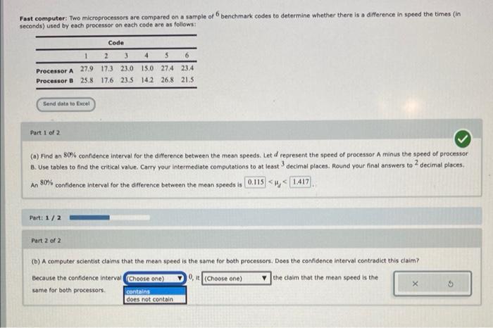 Solved Fast computer: Two microprocessors are compared on a | Chegg.com