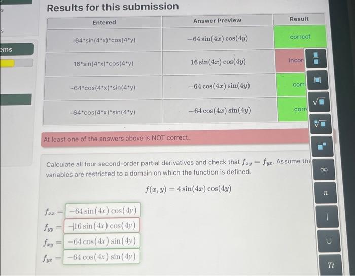 Solved Results for this submission At least one of the | Chegg.com