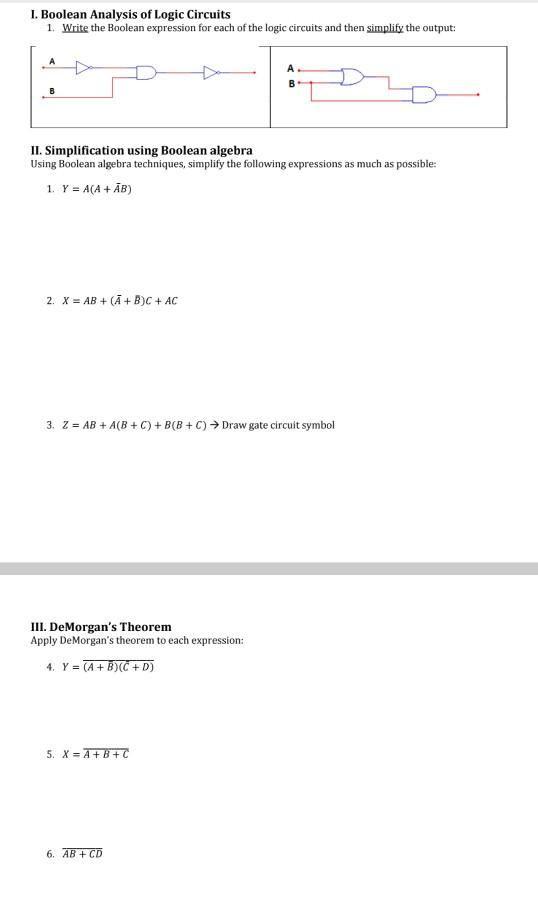 Solved 1. Boolean Analysis Of Logic Circuits 1. Write The | Chegg.com