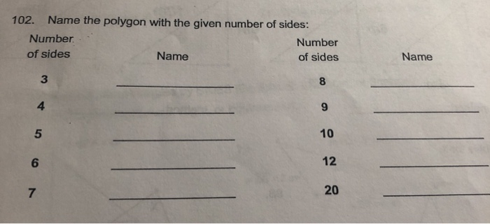what name is given to a polygon with 5 sides