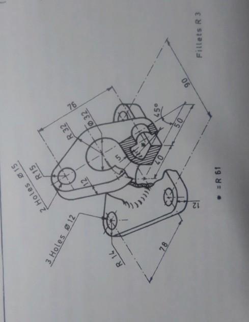 Solved Exercise 9.12 (fig. 9.32d) Draw, in 1st angle | Chegg.com