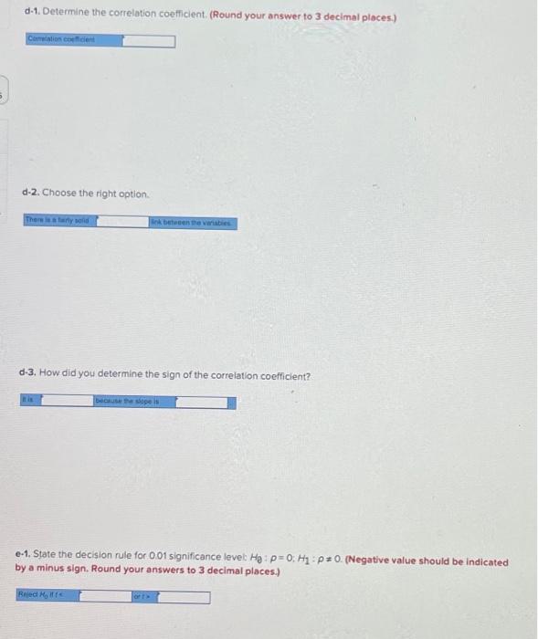Solved d-1. Determine the correlation coefficient. (Round | Chegg.com