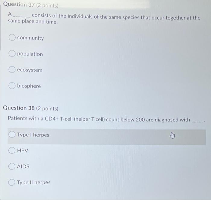 Solved Question 33 (2 Points) All Of The Following Are | Chegg.com