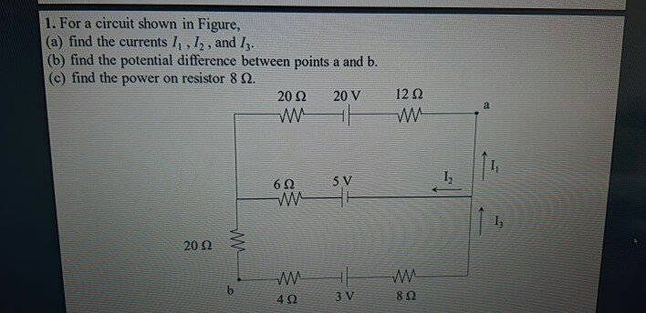 Solved 1. For a circuit shown in Figure, (a) find the | Chegg.com