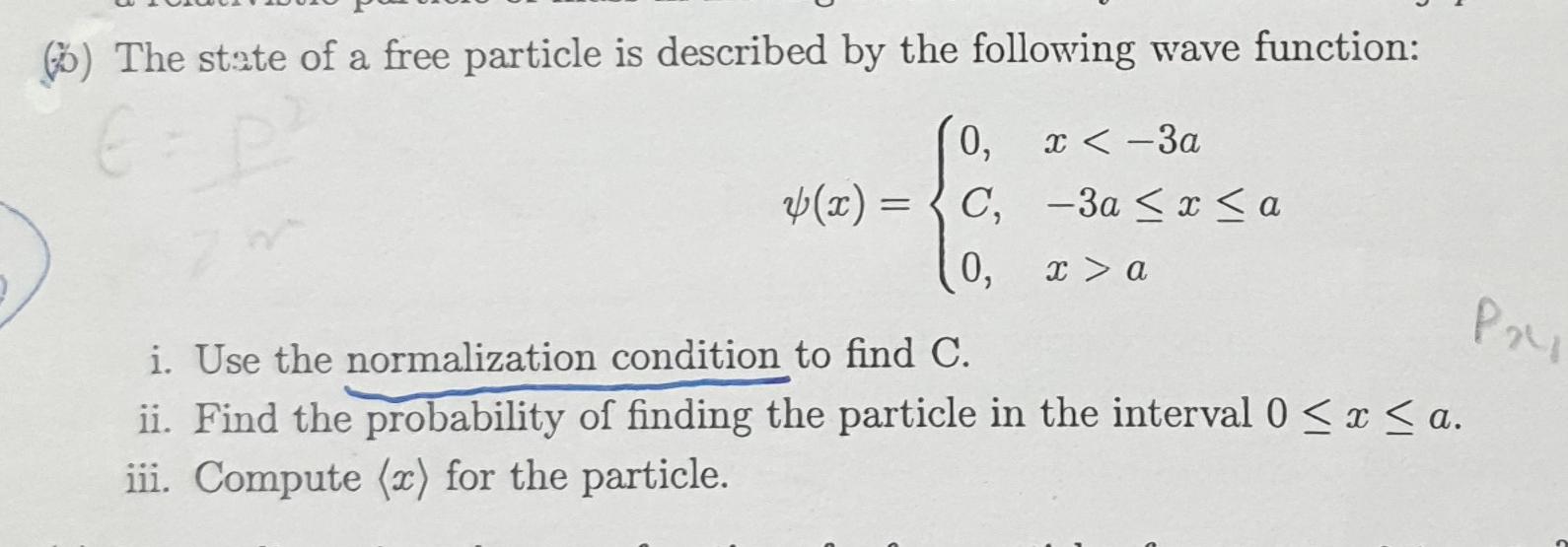 Solved 6) The State Of A Free Particle Is Described By The | Chegg.com