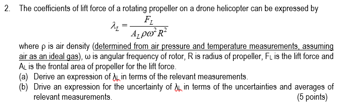 Solved The coefficients of ﻿lift force of ﻿a rotating | Chegg.com