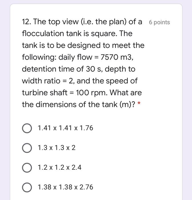Solved 12. The top view (i.e. the plan) of a 6 points | Chegg.com