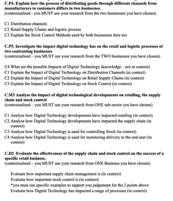 c-p4-explain-how-the-process-of-distributing-goods-chegg