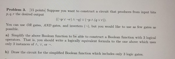 Solved Problem 3. [15 points Suppose you want to construct a | Chegg.com