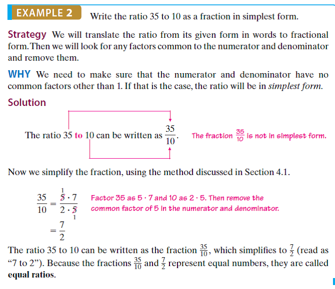 Solved Write Each Ratio As A Fraction In Simplest Form See Examp 