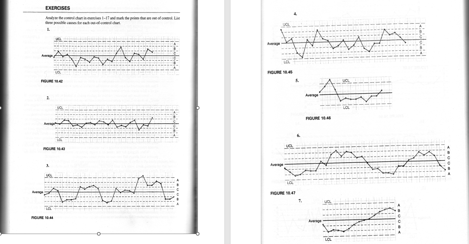 Solved Analyze The Control Charts And Exercise One Through Chegg Solved Analyze The Control Charts And Exercise One Through Chegg