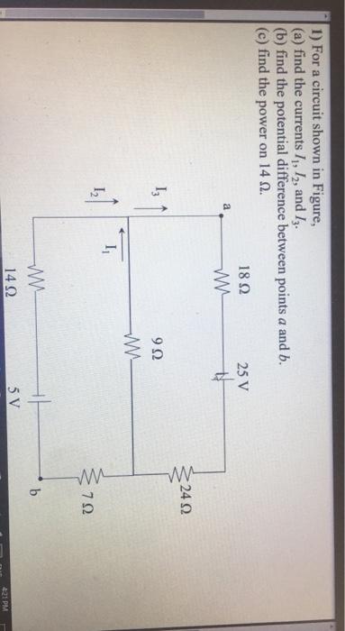 Solved 1) For a circuit shown in Figure, (a) find the | Chegg.com