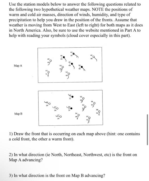 Solved Exercise 5-B: Weather Map Symbols A standard system | Chegg.com