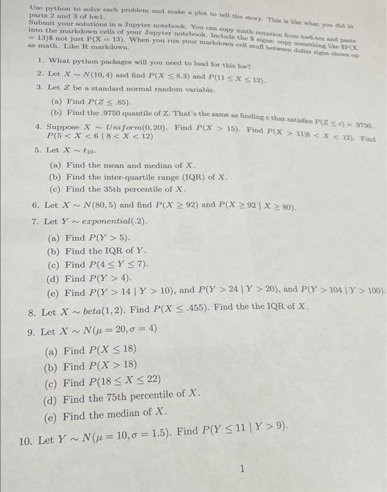 Solved Use python to solve each problem and make a plot to | Chegg.com