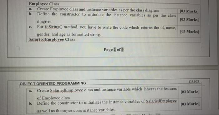 Solved 1. Write JAVA Application As Per Class Diagram And | Chegg.com