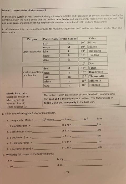 my homework lesson 2 metric units of capacity