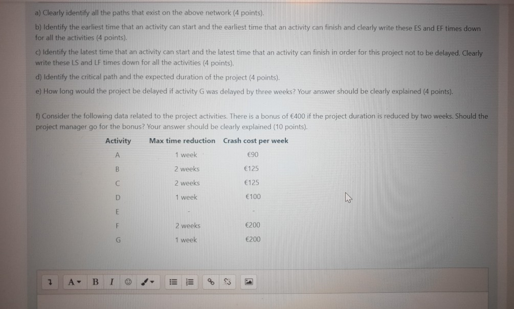 Solved Question 4 [30 points] Consider the following network | Chegg.com
