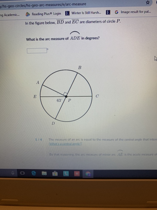 Solved /hs-geo-circles/hs-geo-arc-measures/e/arc-measure ng