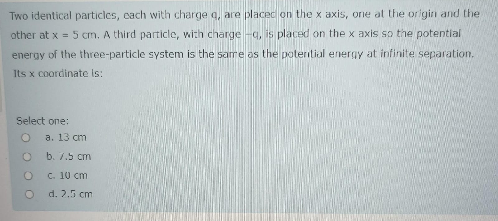 Solved Two Identical Particles, Each With Charge Q, ﻿are | Chegg.com